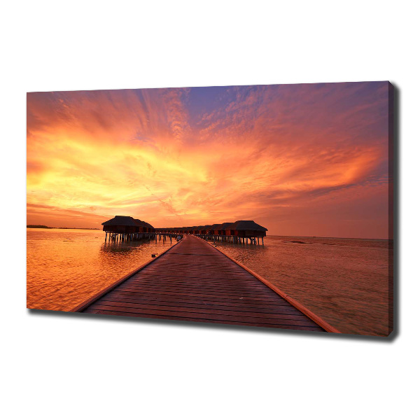 Canvas wall art Bungalowy Maldives