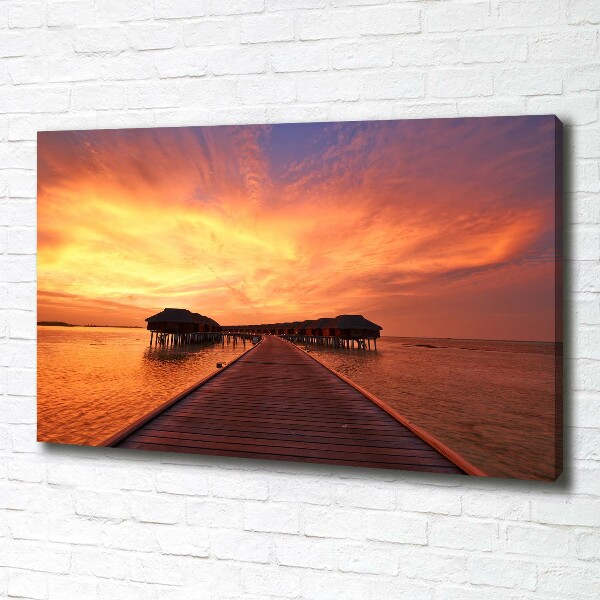 Canvas wall art Bungalowy Maldives