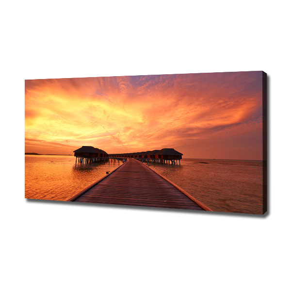 Canvas wall art Bungalowy Maldives