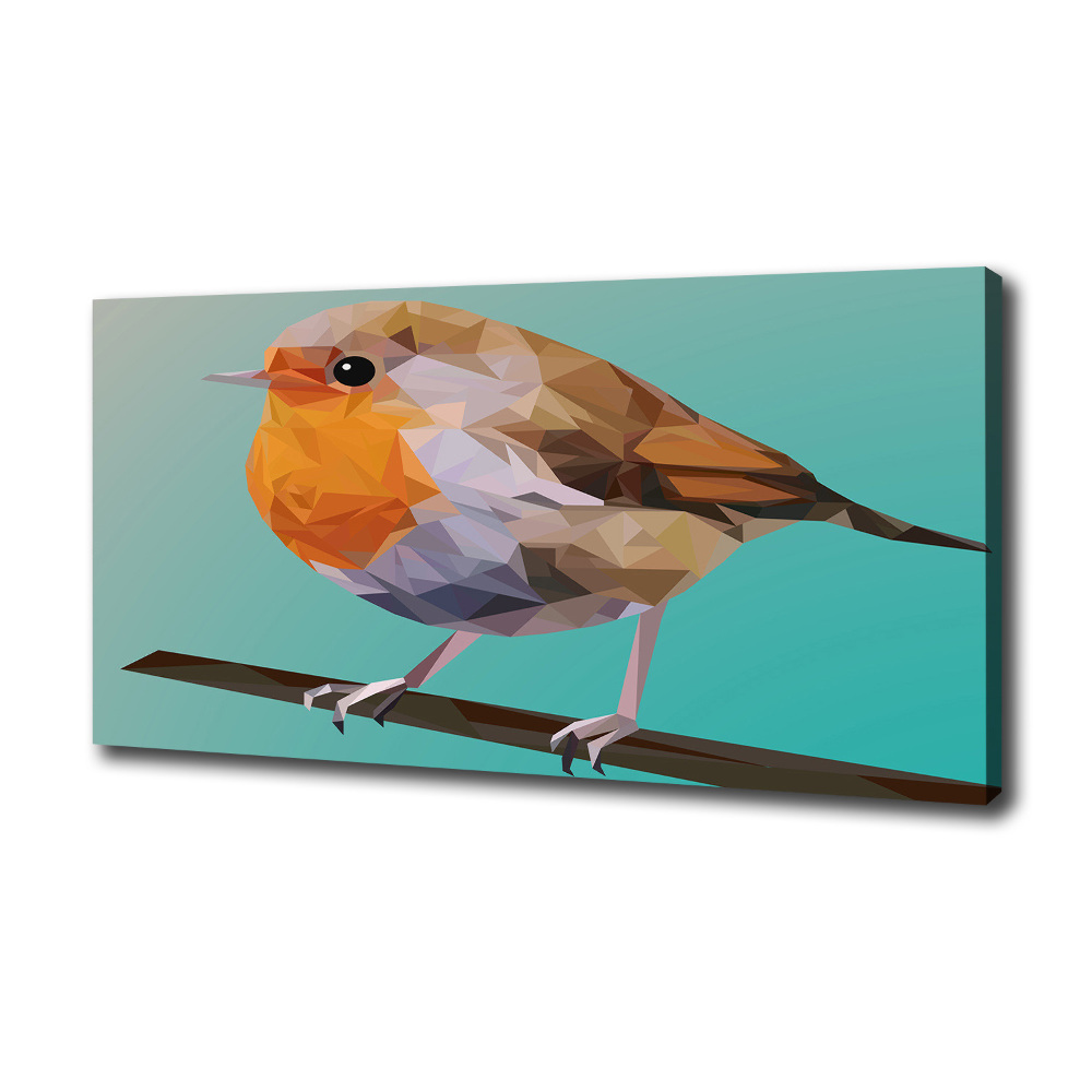 Canvas wall art Rudzik bird