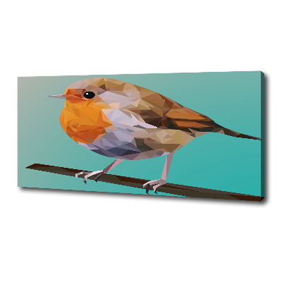 Canvas wall art Rudzik bird