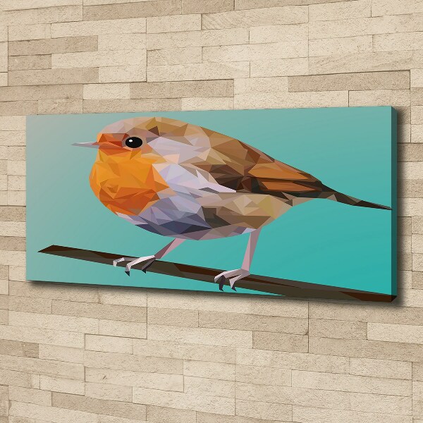 Canvas wall art Rudzik bird