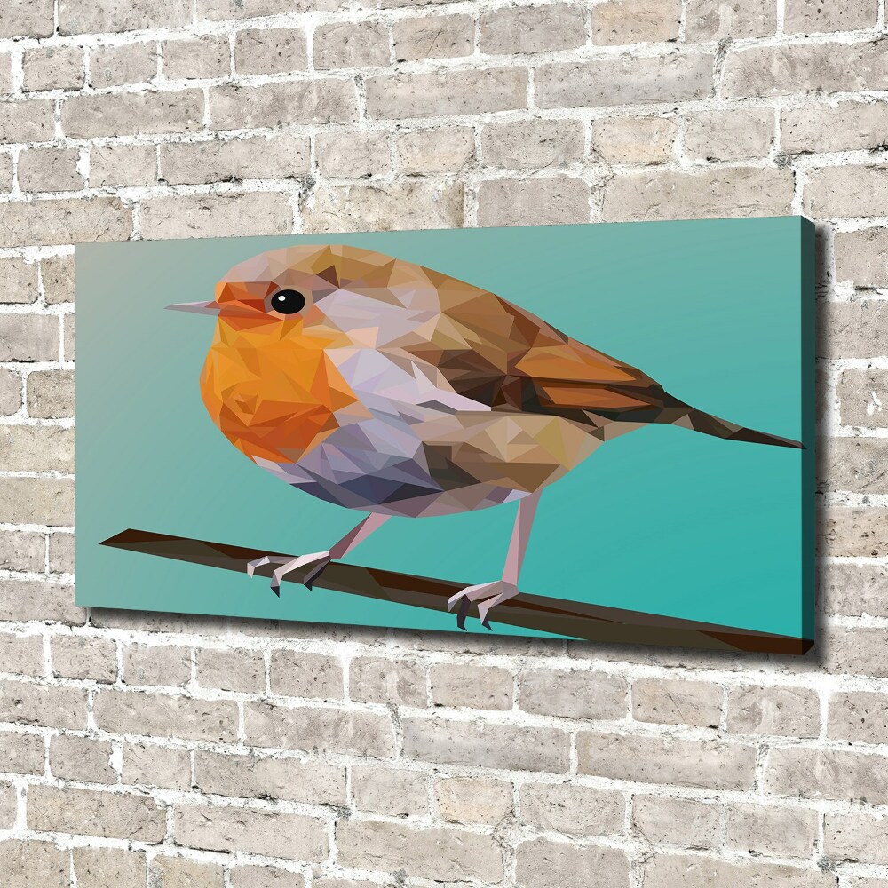 Canvas wall art Rudzik bird