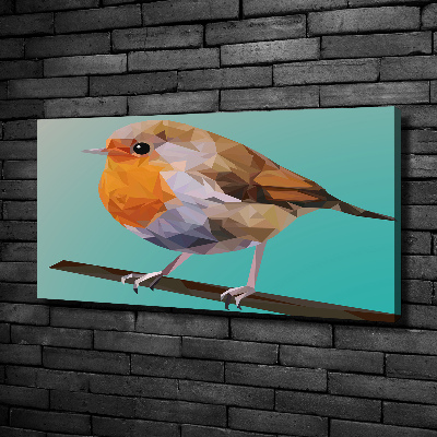 Canvas wall art Rudzik bird