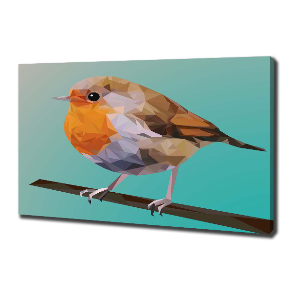 Canvas wall art Rudzik bird