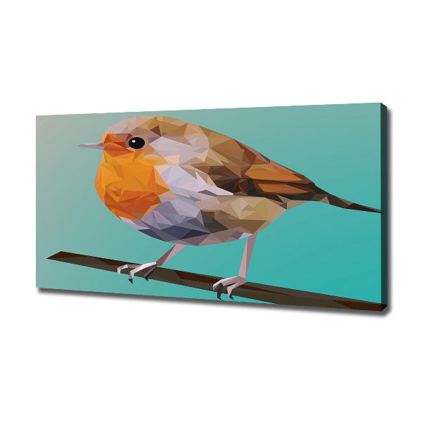 Canvas wall art Rudzik bird