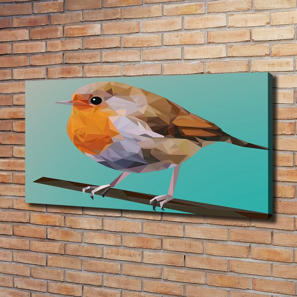 Canvas wall art Rudzik bird