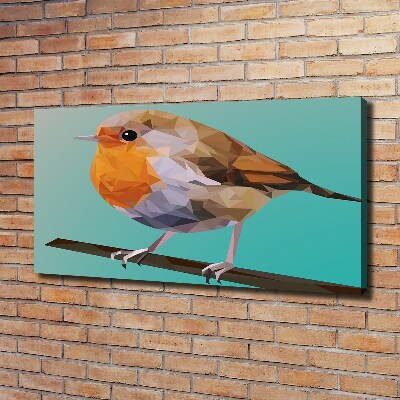 Canvas wall art Rudzik bird