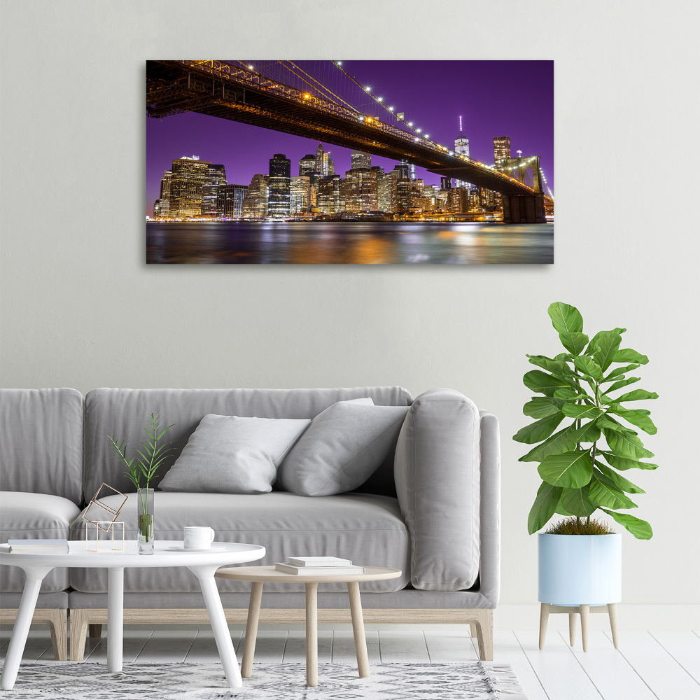 Canvas wall art Manhattan at night