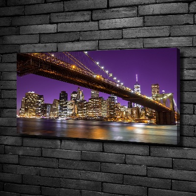 Canvas wall art Manhattan at night