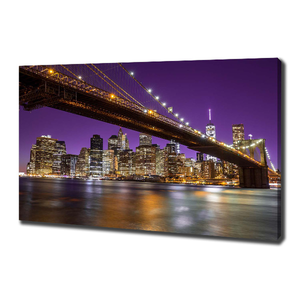 Canvas wall art Manhattan at night