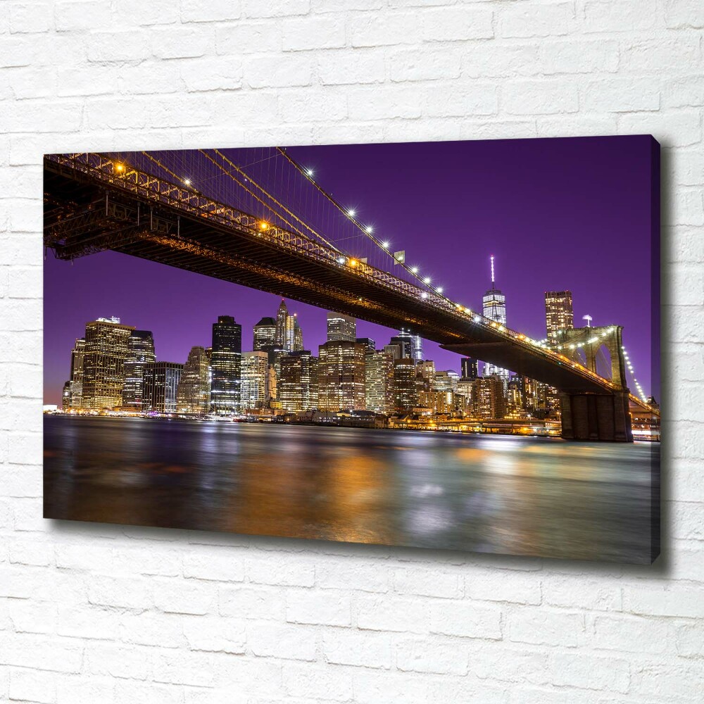 Canvas wall art Manhattan at night