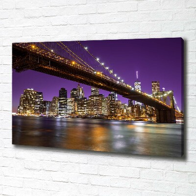 Canvas wall art Manhattan at night