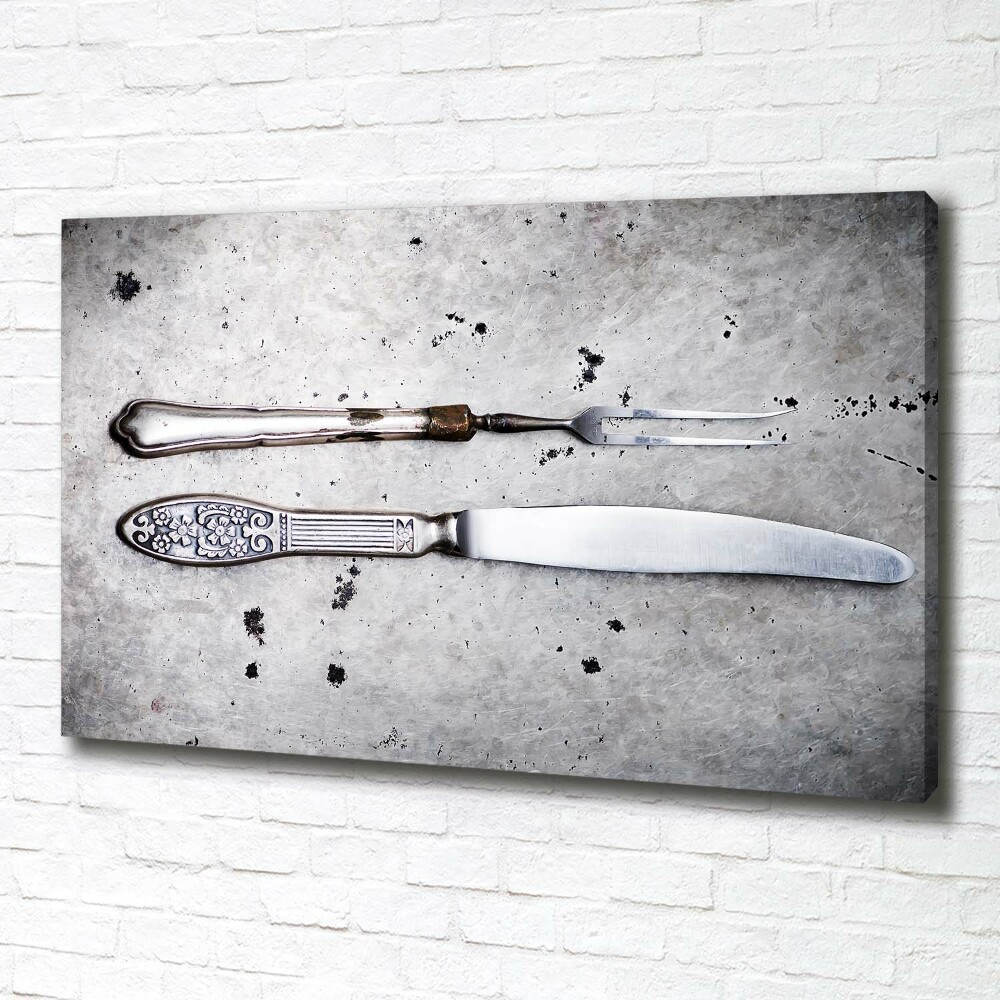 Canvas wall art Cutlery