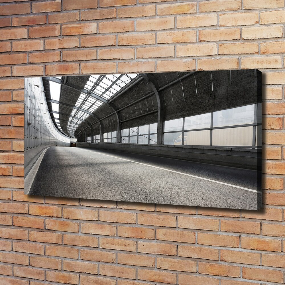 Canvas wall art Road in the tunnel