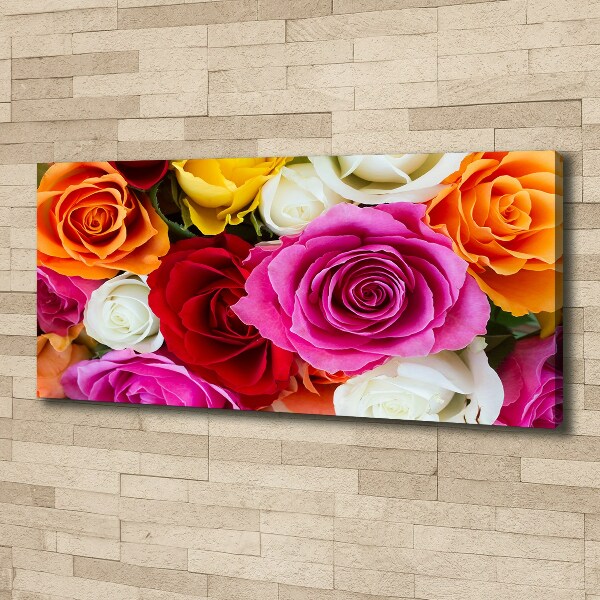 Canvas wall art Colorful roses