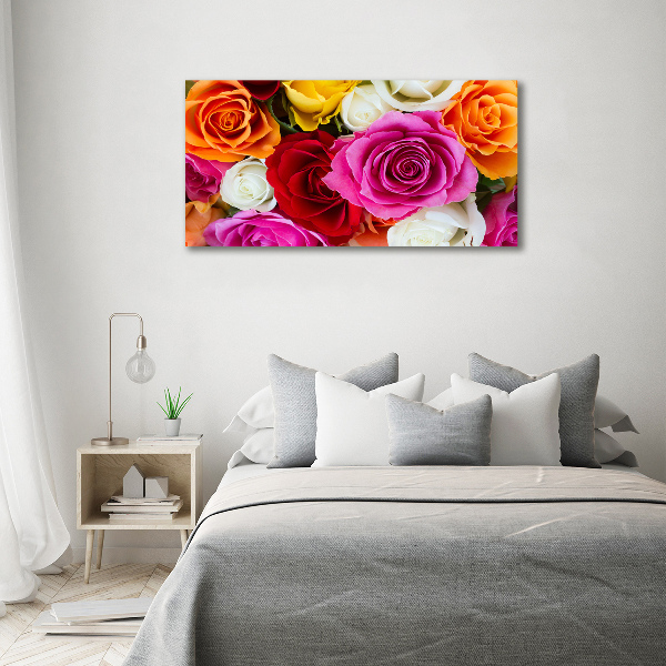 Canvas wall art Colorful roses