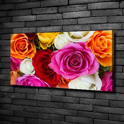 Canvas wall art Colorful roses