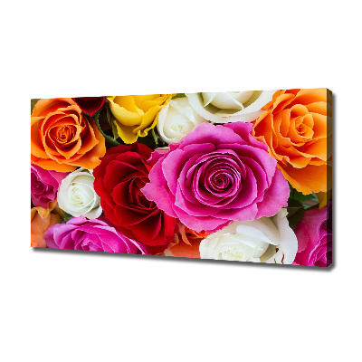 Canvas wall art Colorful roses