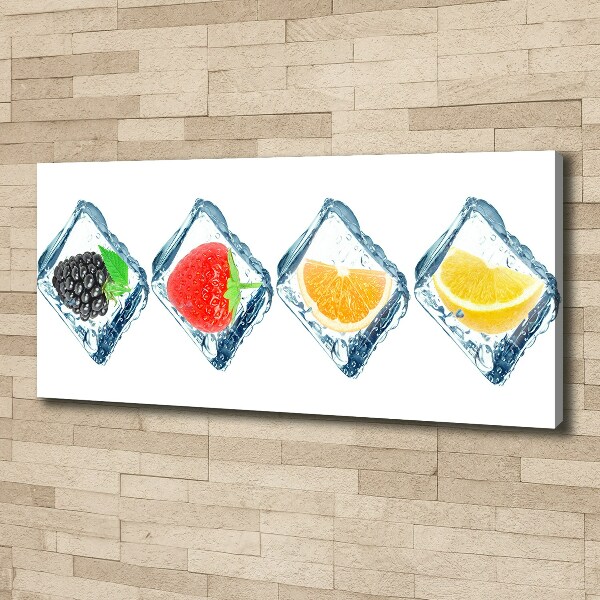 Canvas wall art Fruit in cubes