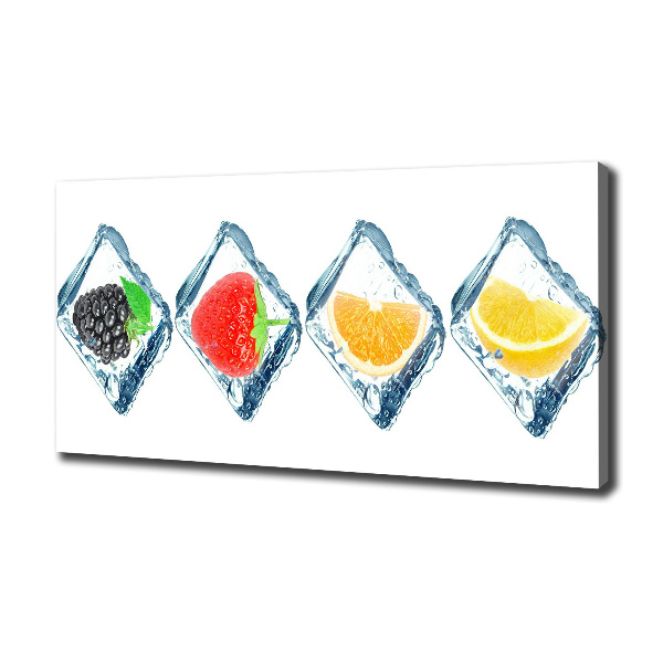 Canvas wall art Fruit in cubes