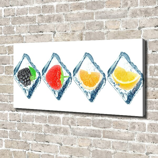 Canvas wall art Fruit in cubes