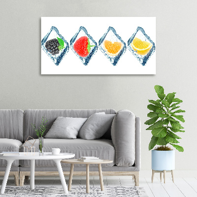 Canvas wall art Fruit in cubes