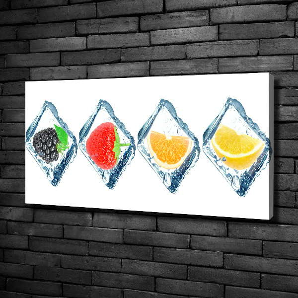 Canvas wall art Fruit in cubes