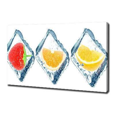 Canvas wall art Fruit in cubes