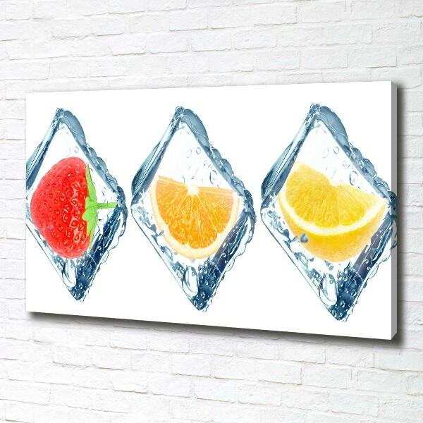 Canvas wall art Fruit in cubes