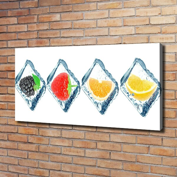 Canvas wall art Fruit in cubes