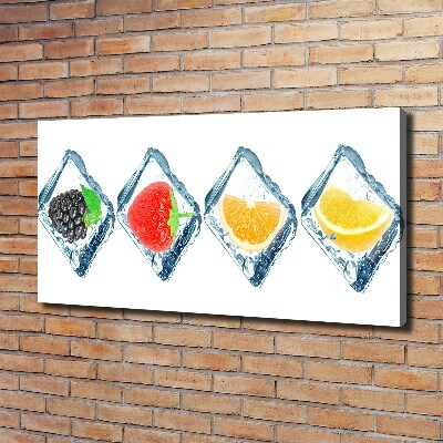 Canvas wall art Fruit in cubes