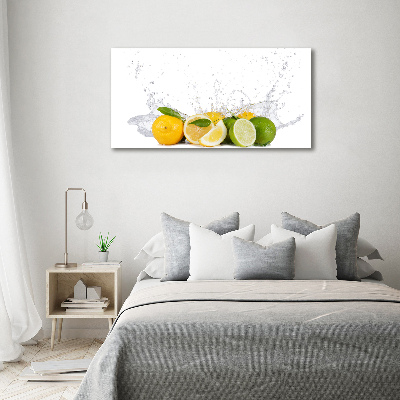 Canvas wall art Citruses and water