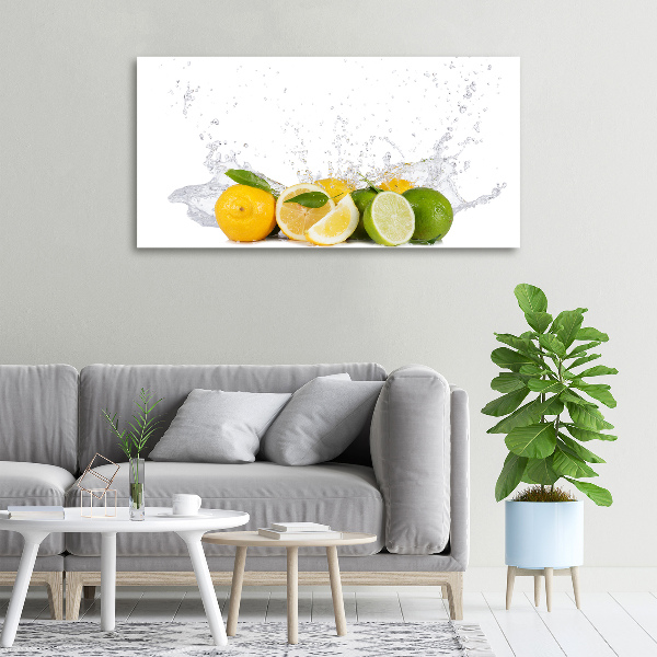 Canvas wall art Citruses and water