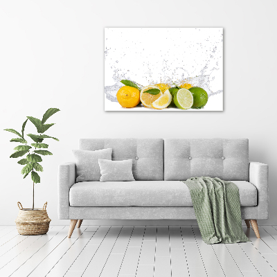 Canvas wall art Citruses and water