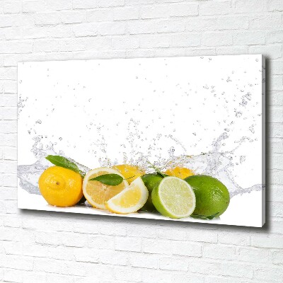 Canvas wall art Citruses and water