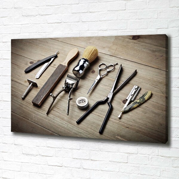 Canvas wall art Male hairdresser