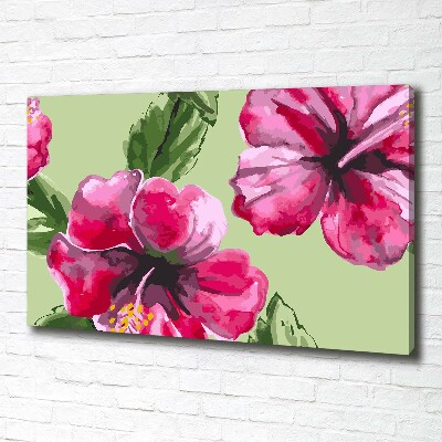 Canvas wall art Hawaiian flowers