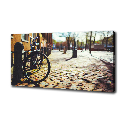 Canvas wall art Bicycle in Amsterdam