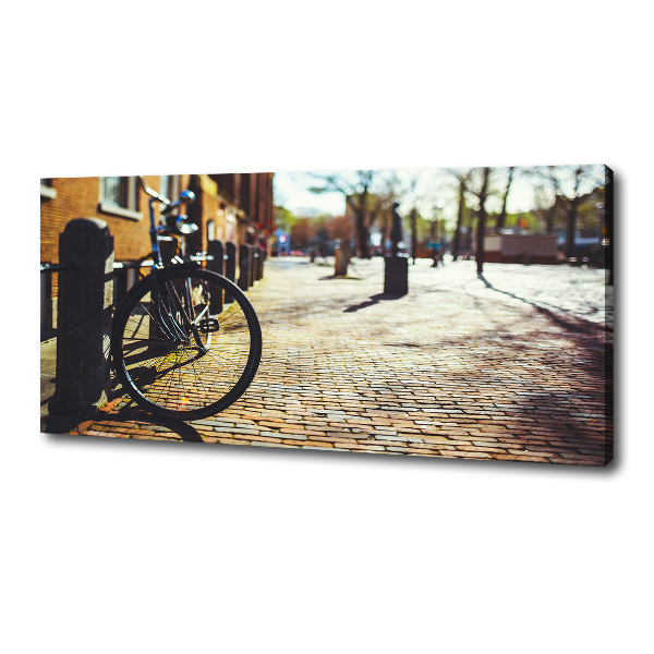 Canvas wall art Bicycle in Amsterdam