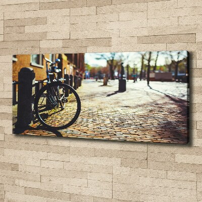 Canvas wall art Bicycle in Amsterdam