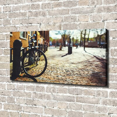 Canvas wall art Bicycle in Amsterdam