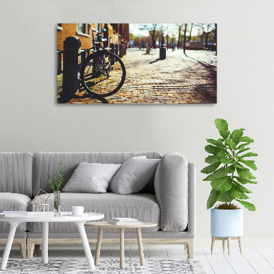 Canvas wall art Bicycle in Amsterdam