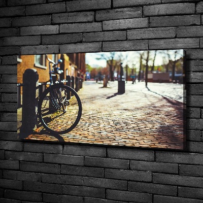 Canvas wall art Bicycle in Amsterdam