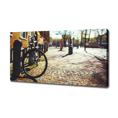 Canvas wall art Bicycle in Amsterdam