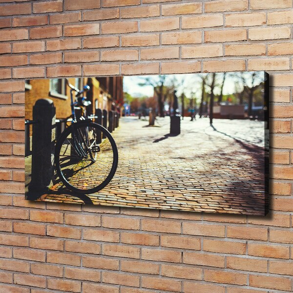 Canvas wall art Bicycle in Amsterdam