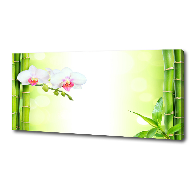 Canvas wall art Orchid and bamboo