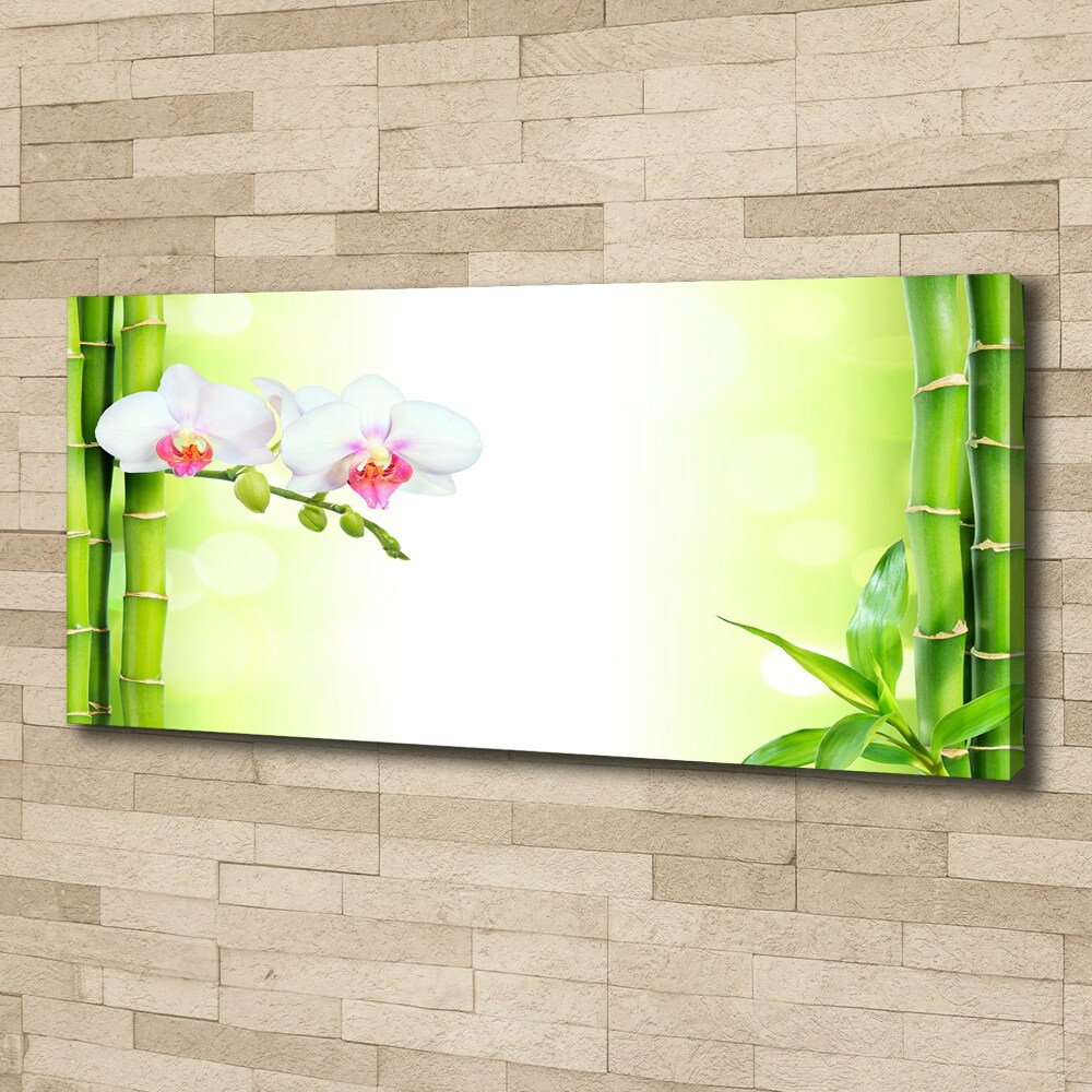 Canvas wall art Orchid and bamboo