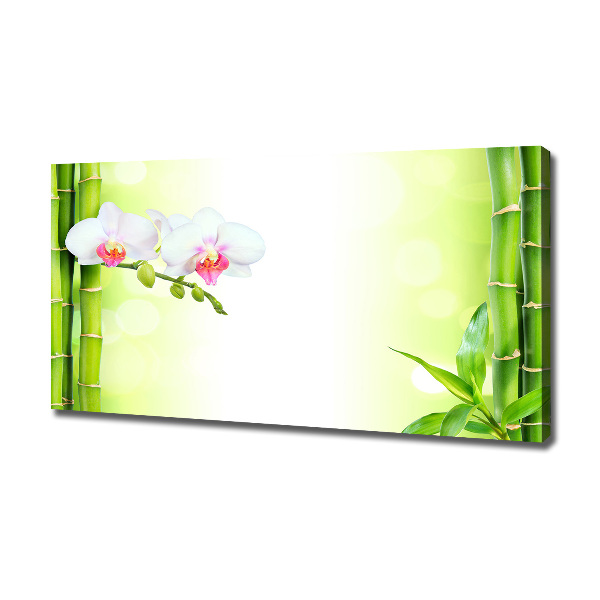 Canvas wall art Orchid and bamboo