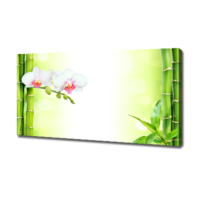 Canvas wall art Orchid and bamboo